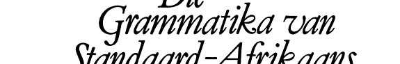 Couverture : Die grammatika van standaard-Afrikaans
