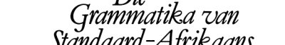 Couverture : Die grammatika van standaard-Afrikaans