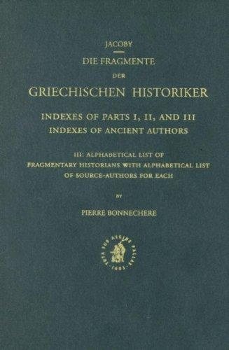 Couverture : Die Fragmente der Griechischen Historiker