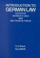 Couverture : Introduction to German law