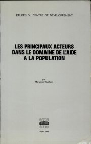 Couverture : Les Principaux acteurs dans le domaine de l'aide à la population