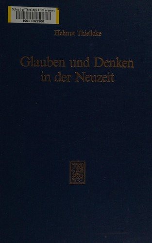 Couverture : Glauben und Denken in der Neuzeit