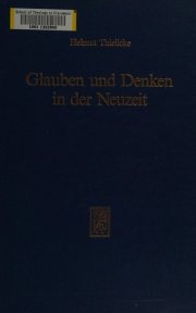 Couverture : Glauben und Denken in der Neuzeit