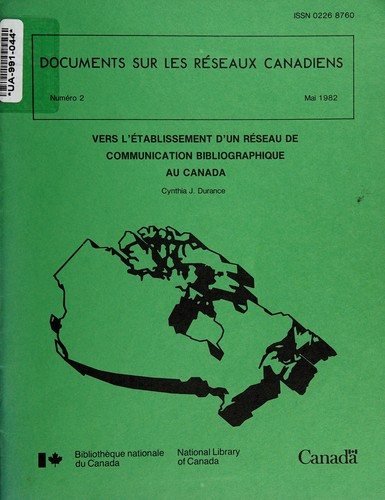 Couverture : Initiatives toward a bibliographic communications network for Canada