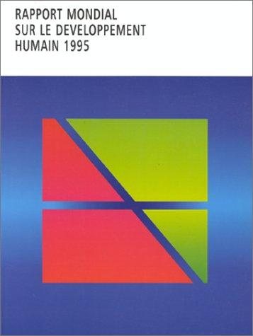Couverture : Rapport mondial sur le developpement humain 1995.