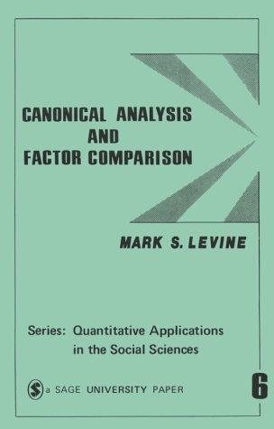 Couverture : Canonical analysis and factor comparison