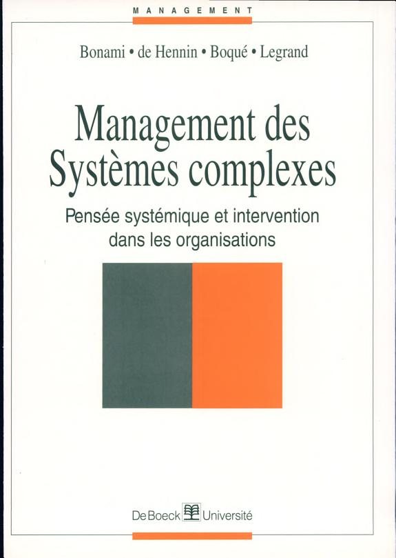 Couverture : Management des systèmes complexes