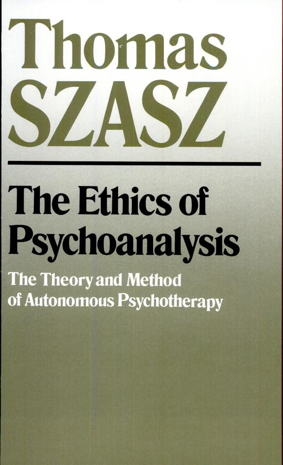 Couverture : The ethics of psychoanalysis