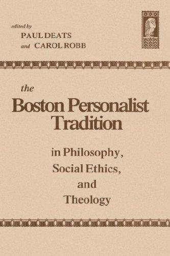 Couverture : The Boston personalist tradition in philosophy, social ethics, and theology