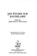 Couverture : Dix études sur Baudelaire