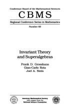 Couverture : Invariant theory and superalgebras