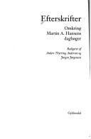 Couverture : Efterskrifter omkring Martin A. Hansens dagbøger