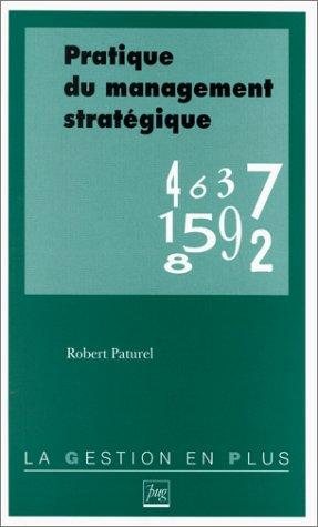 Couverture : Pratique du management stratégique