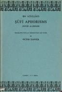 Couverture : Sufi Aphorisms - Kitab Al-Hikam