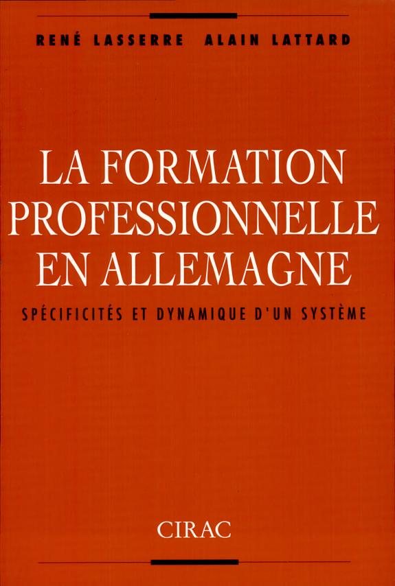 Couverture : La formation professionnelle en Allemagne