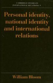 Couverture : Personal identity, national identity and international relations
