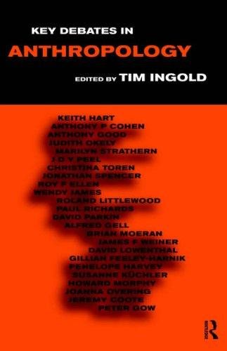 Couverture : Key debates in anthropology
