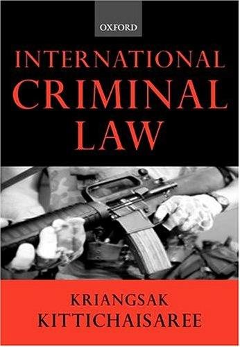 Couverture : International criminal law