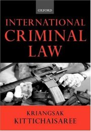 Couverture : International criminal law