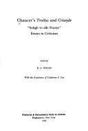 Couverture : Chaucer's Troilus and Criseyde