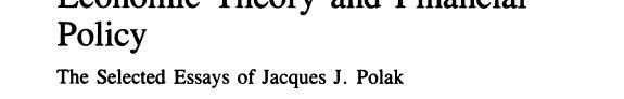 Couverture : Economic theory and financial policy