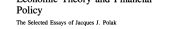 Couverture : Economic theory and financial policy