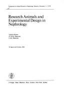Couverture : Research animals and experimental design in nephrology