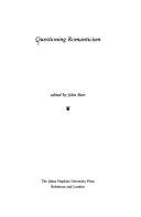 Couverture : Questioning romanticism