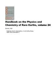 Couverture : Handbook on the Physics and Chemistry of Rare Earths 