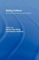 Couverture : Siting Culture