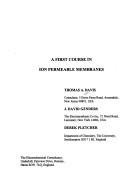 Couverture : A first course in ion permeable membranes