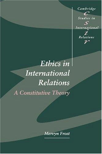 Couverture : Ethics in international relations