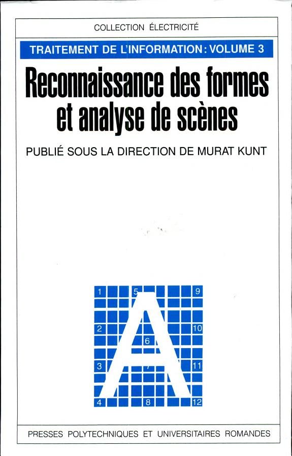 Couverture : Reconnaissance des formes et analyse de scènes
