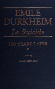 Couverture : Emile Durkheim