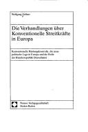 Couverture : Die Verhandlungen über konventionelle Streitkräfte in Europa