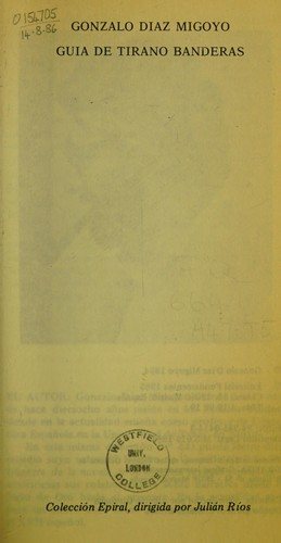 Couverture : Guía de Tirano Banderas
