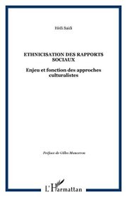 Couverture : Ethnicisation des rapports sociaux