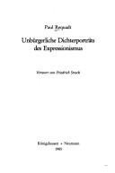 Couverture : Unbürgerliche Dichterporträts des Expressionismus