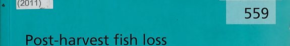 Couverture : FAO Fisheries and Aquaculture Technical Paper