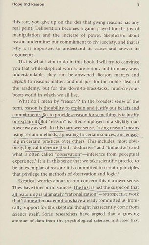 Couverture : In Praise of Reason