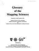 Couverture : Glossary of the mapping sciences