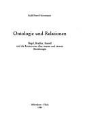 Couverture : Ontologie und Relationen