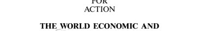 Couverture : The world economic and financial crisis