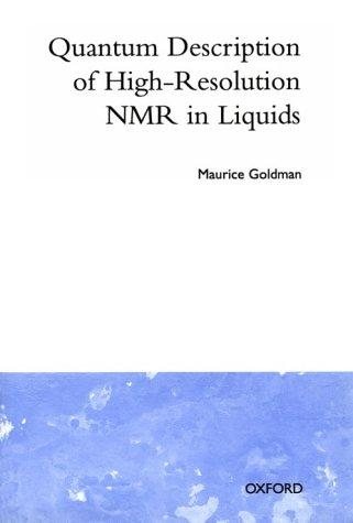 Couverture : Quantum description of high resolution NMR in liquids
