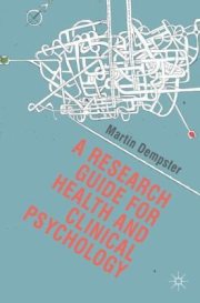 Couverture : A Research Guide For Health And Clinical Psychology