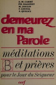 Couverture : Demeurez en ma parole