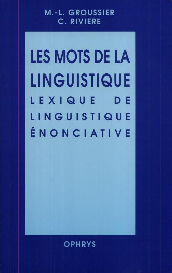 Couverture : Les Mots de la linguistique