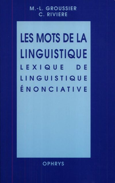 Couverture : Les Mots de la linguistique