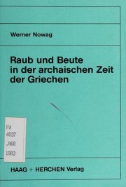 Couverture : Raub und Beute in der archaischen Zeit der Griechen