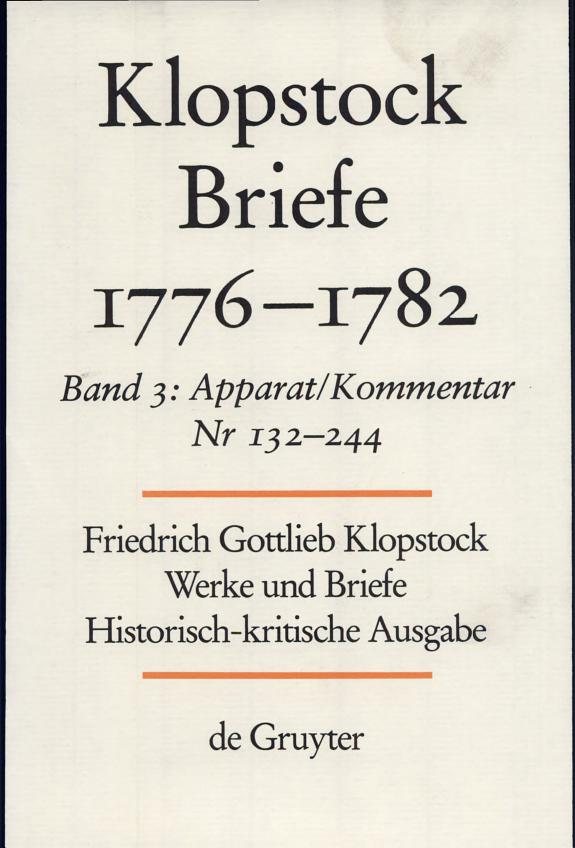 Couverture : Apparat / Kommentar (Nr. 132-244), Anhang